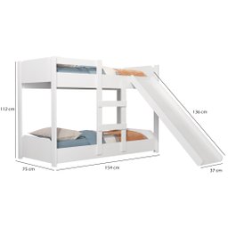 Beliche Infantil Com Grandes Escadas e Escorregador Segura:‎ Branco - 3