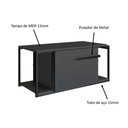 Ver imagem 4 de Gabinete para Banheiro com Porta e Estrutura em Metal 80 Cm Cor:grafite