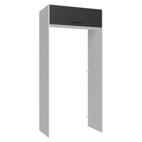 Porta-geladeira 103 Cm 1 Porta Basculante Branco/preto Agata Madesa