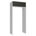 Ver imagem 1 de Porta-geladeira 103 Cm 1 Porta Basculante Branco/preto Agata Madesa