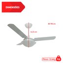 Ver imagem 3 de Ventilador de Teto Citrino Branco 3 Pás Tron 127v