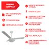 Ventilador de Teto Citrino Branco 3 Pás Tron 127v - 2