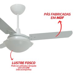 Ventilador de Teto Citrino Branco 3 Pás Tron 127v - 4