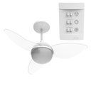 Ver imagem 2 de VENTILADOR DE TETO ALISEU SMART COM CONTROLE DE PAREDE - Cristal 127V