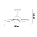 Ver imagem 7 de VENTILADOR DE TETO ALISEU SMART COM CONTROLE DE PAREDE - Cristal 127V