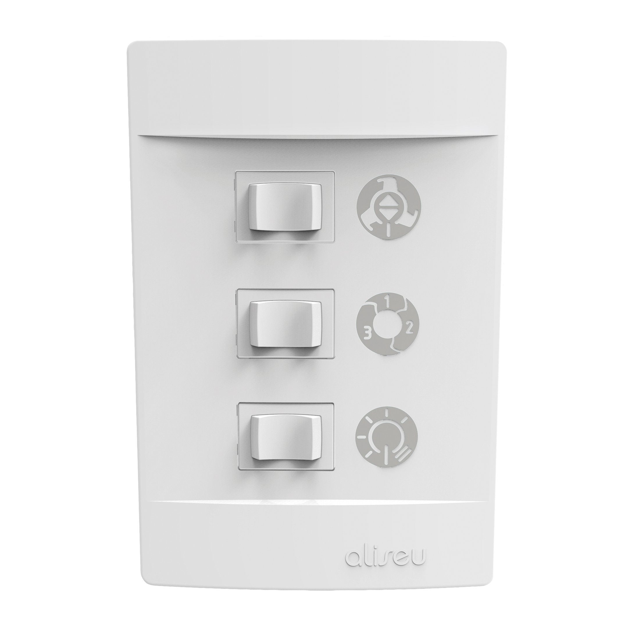 VENTILADOR DE TETO ALISEU SMART COM CONTROLE DE PAREDE - Cristal 127V - 5