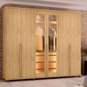 Ver imagem 2 de Guarda Roupa Casal Bélgica 5 Gavetas MDF MDP Cinamomo RV Móveis