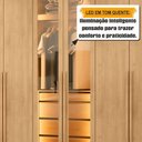 Ver imagem 3 de Guarda Roupa Casal Bélgica 5 Gavetas MDF MDP Cinamomo RV Móveis