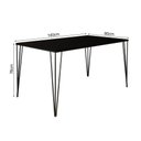 Ver imagem 4 de Conjunto de Mesa Elen Retangular Tampo de Madeira 140x80cm Preto com 4 Cadeiras Katrina Branca