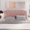 Cabeceira Almofadada Capitonê Kelly Cama Casal 1,40 Rosê - 4