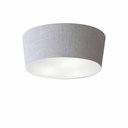 Ver imagem 1 de Plafon Cone Md-3003 Cúpula em Tecido 12/40x35cm Rústico Cinza - Bivolt