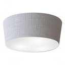 Ver imagem 3 de Plafon Cone Md-3003 Cúpula em Tecido 12/40x35cm Rústico Cinza - Bivolt