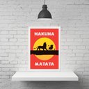 Ver imagem 2 de Quadro Hakuna Matata - Filme Rei Leão 33x24cm:madeira Branca