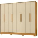 Ver imagem 1 de Guarda Roupa Casal Fortaleza 8 Portas 4 Gavetas Carvalho Americano Off White - Incorplac