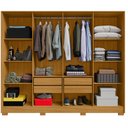 Ver imagem 2 de Guarda Roupa Casal Fortaleza 8 Portas 4 Gavetas Carvalho Americano Off White - Incorplac
