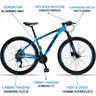 Bicicleta Orion Aro 29 Quadro Alumínio 27 Marchas Câmbio Shimano Freio Hidráulico - Spaceline - Azul - 4