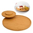 Ver imagem 5 de Kit 2 Tábuas 360 Centros de Mesa Giratórios 30cm e 45cm Bambu Lyor Servir