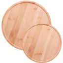 Ver imagem 1 de Kit 2 Tábuas 360 Centros de Mesa Giratórios 30cm e 45cm Bambu Lyor Servir