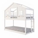 Ver imagem 3 de Beliche Montessori Casinha Dos Sonhos com Varanda Madeira Maciça Branco Megamobília 199cm
