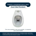 Ver imagem 4 de Assento Sanitário Poliester Soft Close Ascot Visone (salmão) para Vaso Ideal Standard