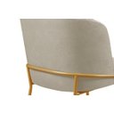 Ver mais imagens de Cadeiras Sala de Jantar Courino Marfim e Linho Bege Base Dourado