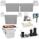 Ver imagem 2 de Kit de Acessórios para Banheiro Adesivo 7 Pcs Branco F.elg