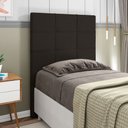 Ver imagem 2 de Cabeceira Cama Box Solteiro 90cm D10 Esmeralda Suede Marrom - Mpozenato