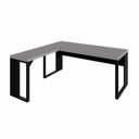 Ver imagem 3 de Mesa L Escritório Industrial 1,50m X 0,70m Pés Metal F5 Cor:cinza Sagrado com Preto