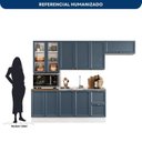 Ver imagem 4 de Cozinha Completa Modulada Americana 4 Peças com Paneleiro Duplo e Balcão sem Tampo Unna Yescasa