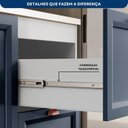 Ver mais imagens de Cozinha Completa Modulada Americana 4 Peças com Paneleiro Duplo e Balcão sem Tampo Unna Yescasa
