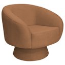 Ver imagem 1 de Poltrona Decorativa Liz Base Giratória Bouclê Terracota - Nexta Casa