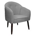 Ver imagem 1 de Poltrona Maia Suede Cinza - Dominic Decor