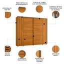 Ver imagem 3 de Guarda Roupa Casal 278cm com 2 Portas Mya Cinamomo Z10 - Mpozenato