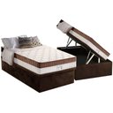 Ver imagem 1 de Conjunto Box Baú Solteiro Colchão Molas D Angelis Anjos Ensacadas King Best Brown + Base Crc Suede