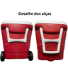 Caixa Térmica Cooler Tropical 50l com Rodas Vermelha Soprano - 6