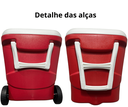 Ver imagem 6 de Caixa Térmica Cooler Tropical 50l com Rodas Vermelha Soprano