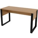 Ver imagem 4 de Escrivaninha Mesa de Escritório 136 cm Amêndoa/Preto