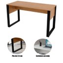 Ver imagem 2 de Escrivaninha Mesa de Escritório 136 cm Amêndoa/Preto