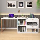 Ver imagem 2 de Mesa em L Computador Escritório Canto Industrial Retrô