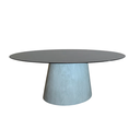 Ver imagem 1 de Mesa de Jantar Cone Cimento Queimado Oval 198x122 Cm Tampo Laqueado Personal Decor Mesa de Jantar Co