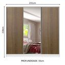 Ver imagem 6 de Guarda-roupa Casal 100% Mdf Madesa Royale 3 Portas de Correr com Espelho