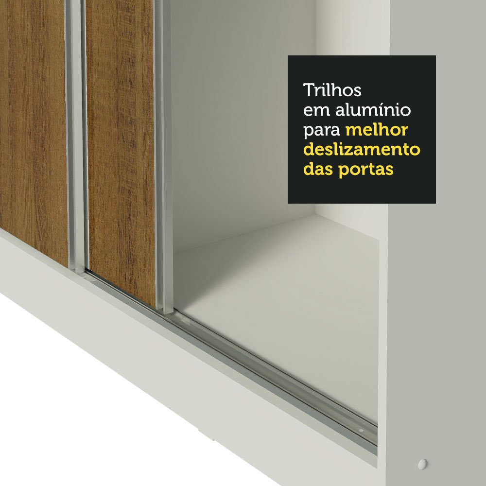 Guarda-roupa Casal 100% Mdf Madesa Royale 3 Portas de Correr com Espelho - 10