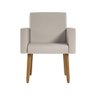 Kit 4 Poltronas Nina Decorativa Recepção Sala Oferta Courino Cor:courino Bege - 2