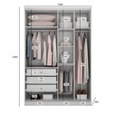 Ver imagem 3 de Modulado 4 Portas 3 Gavetas - Rizon-branco - Móveis Novo Horizonte
