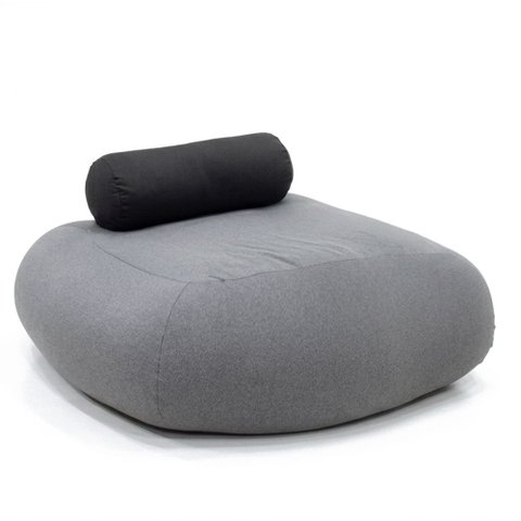 Puff Sensorial Relax Ergonômico com Encosto e Enchimento Perolas 3mm Goodpufes Extrema Maciez Pufe