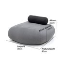 Ver imagem 3 de Puff Sensorial Relax Ergonômico com Encosto e Enchimento Perolas 3mm Goodpufes Extrema Maciez Pufe