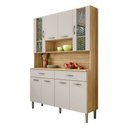 Ver imagem 1 de Armário de Cozinha Compacta 8 Portas e 2 Gavetas 121cm Gold Freijó Soft - Pallazio