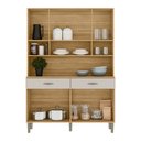 Ver imagem 3 de Armário de Cozinha Compacta 8 Portas e 2 Gavetas 121cm Gold Freijó Soft - Pallazio
