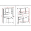 Ver imagem 4 de Armário de Cozinha Compacta 8 Portas e 2 Gavetas 121cm Gold Freijó Soft - Pallazio