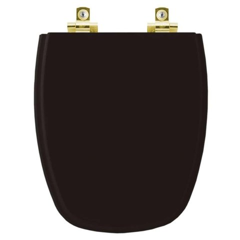 Assento Sanitário com Fechamento Lento Monte Carlo Ébano (preto) para Vaso Deca com Ferragem